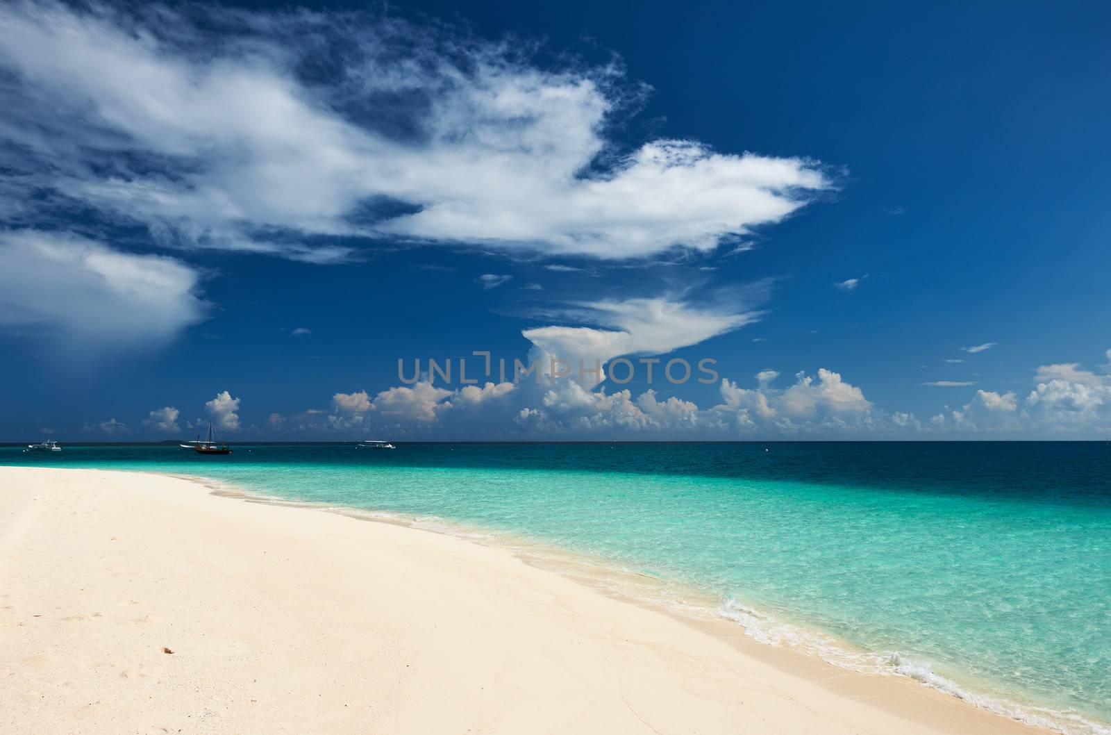 Beautiful island beach at Maldives