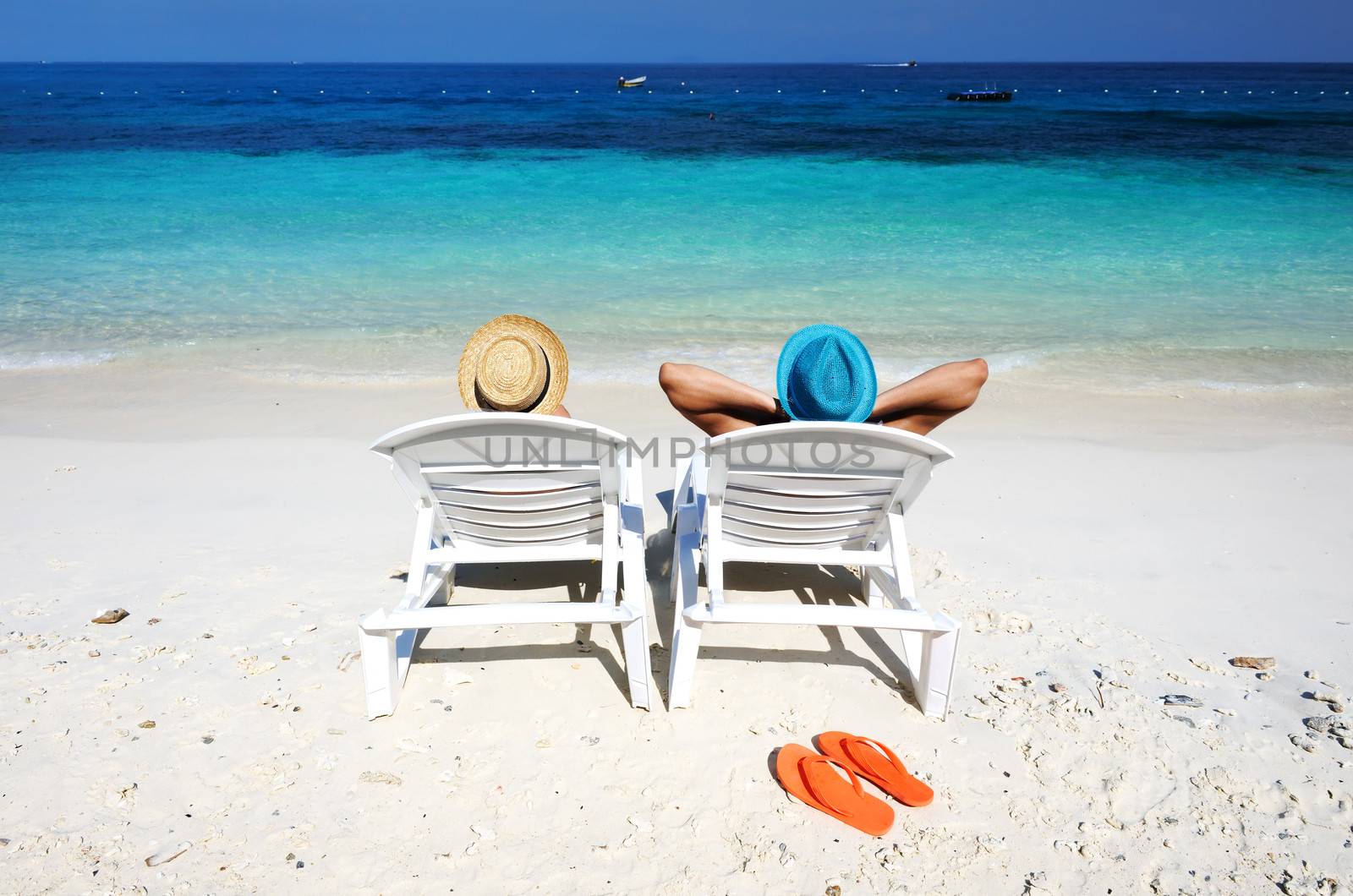 Couple on a tropical beach