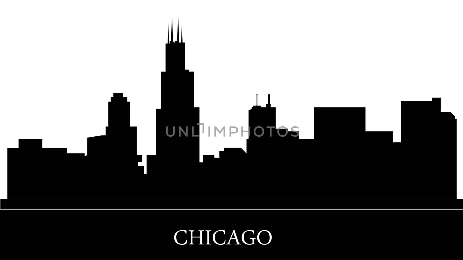 chicago skyline by compuinfoto