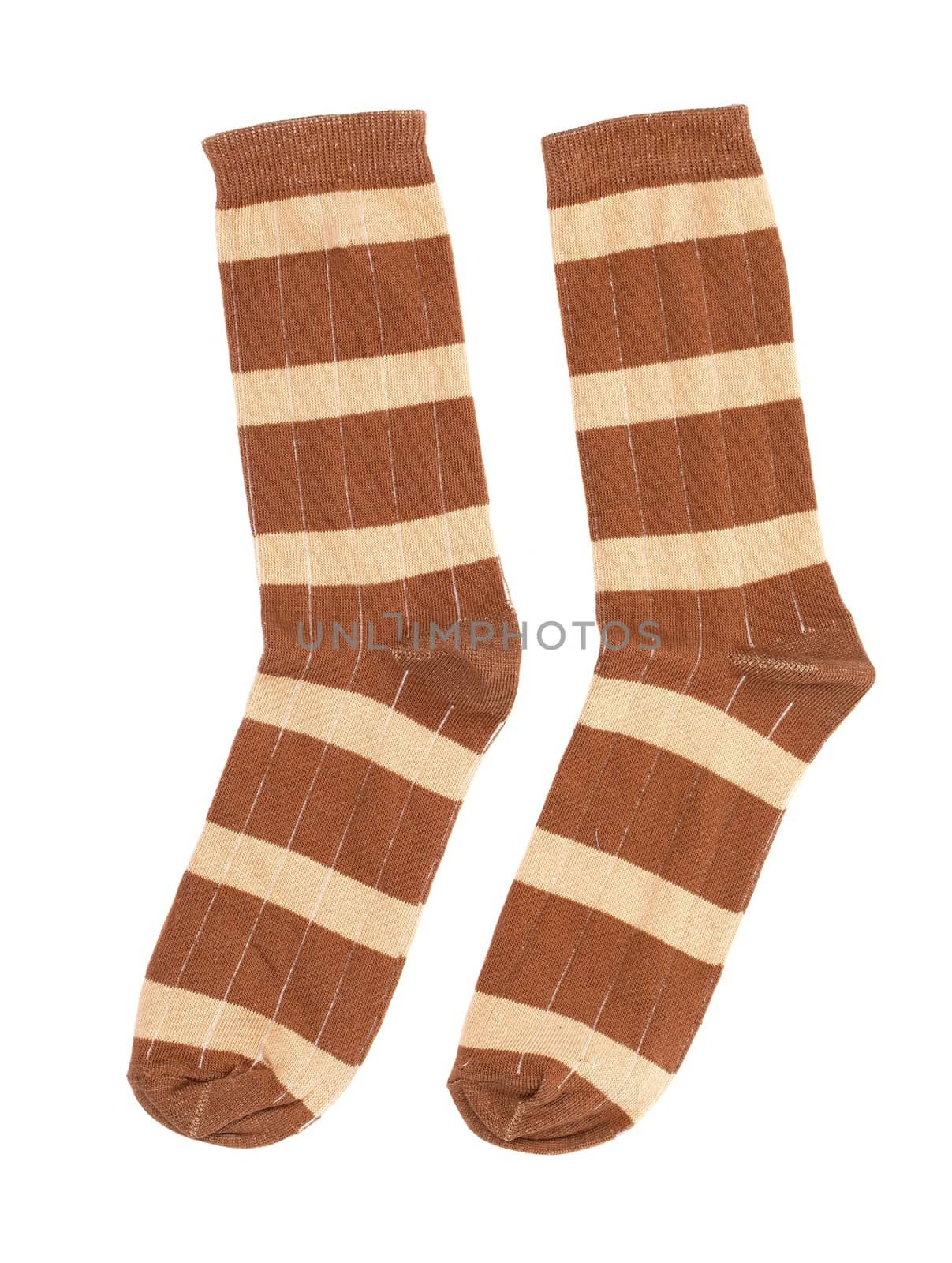 A pair of socks isolated on white background