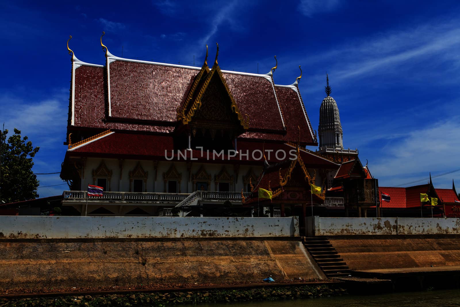 Thai temple at Ayutthaya in Thailand  by thanomphong