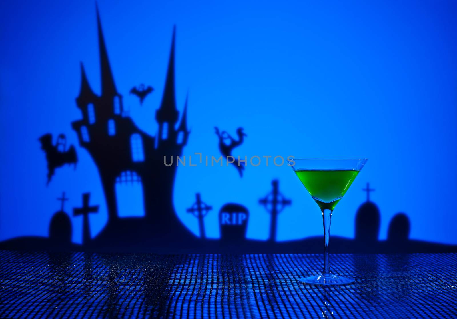 Green Martini in Halloween setting  by 3523Studio