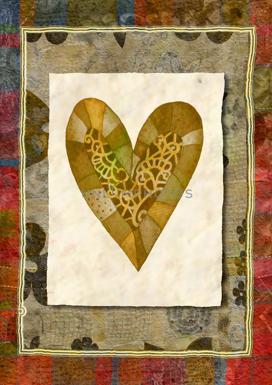 Heart, greeting card for Valentine's Day