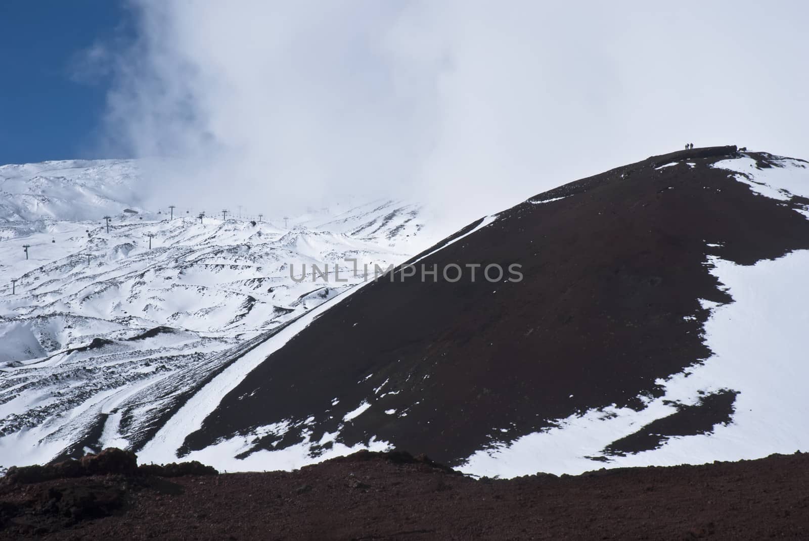 view of  Etna volcano. sicily