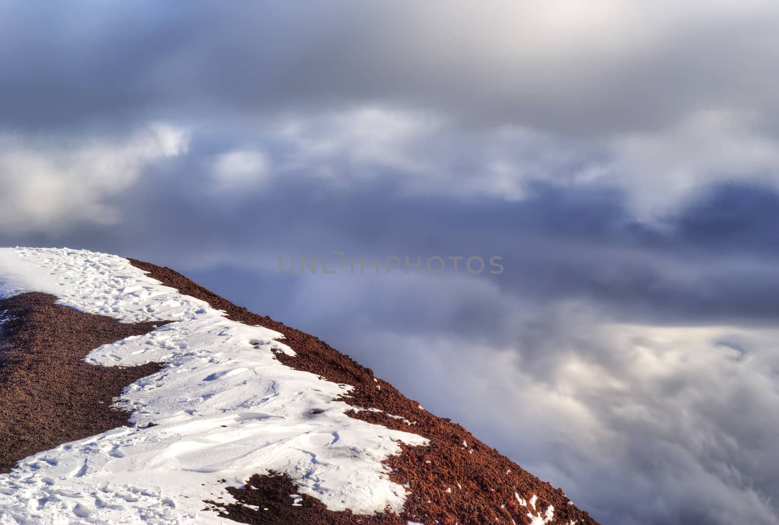 summit of the volcano. etna, sicily