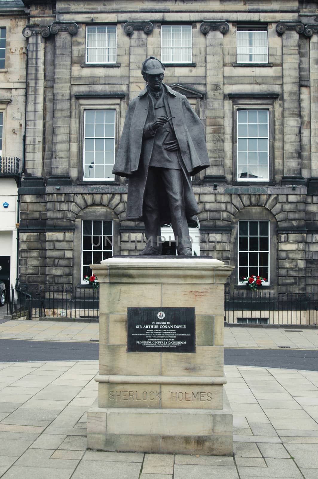 Monument dedicated to Arthur Conan Doyle in Edinburgh, Scotland