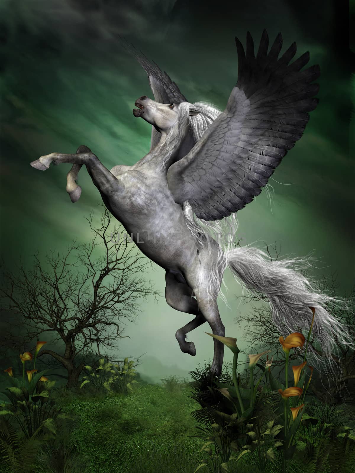 Dapple Grey Pegasus by Catmando
