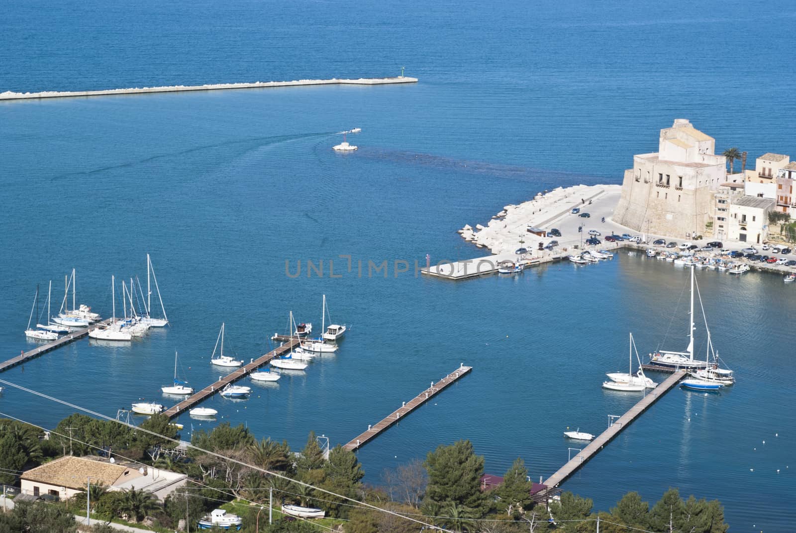 The town of Castellammare del Golfo in the province of Trapani, Sicily, Italy