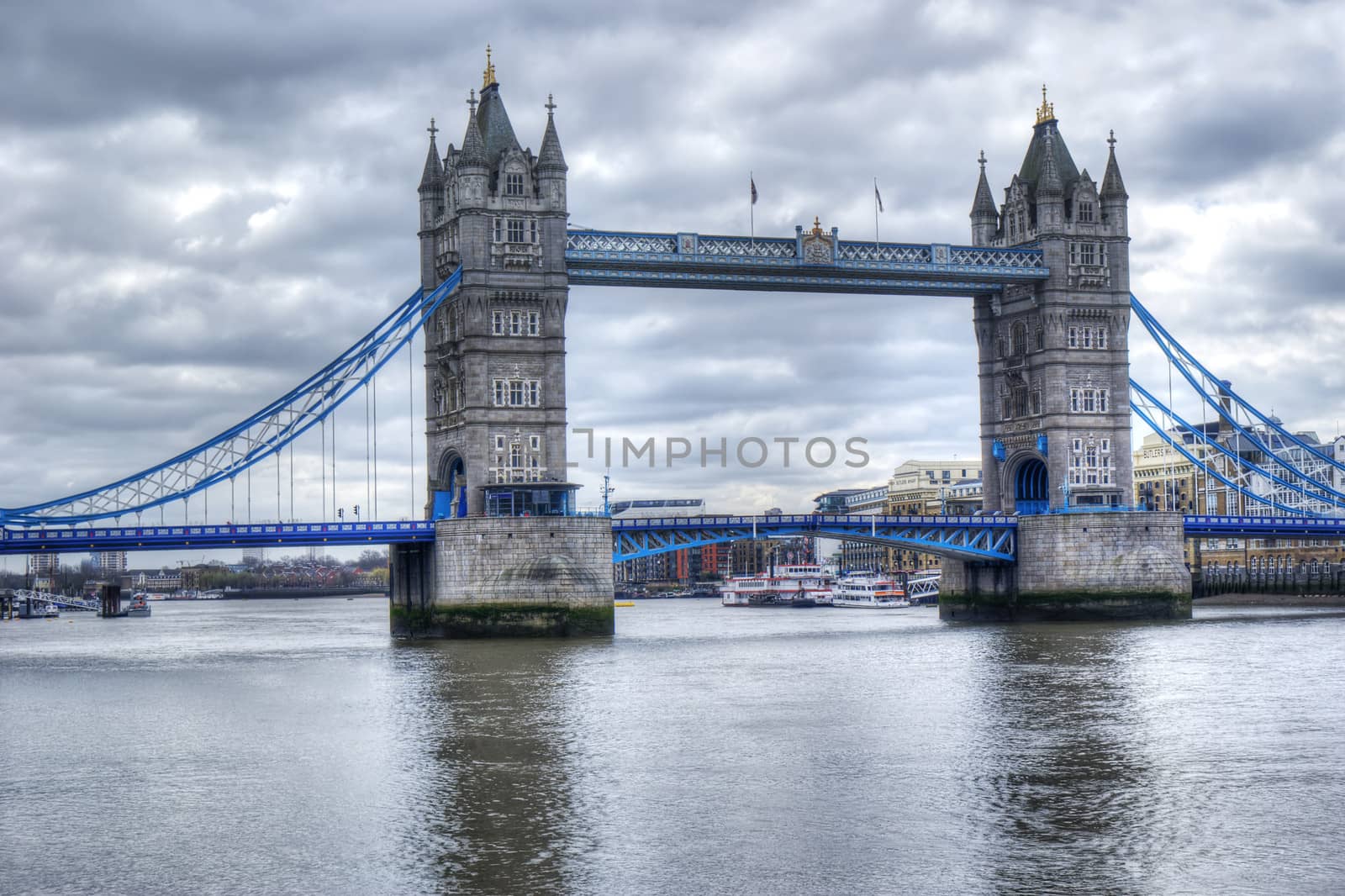 beautiful view of the tower bridge in hdr. London