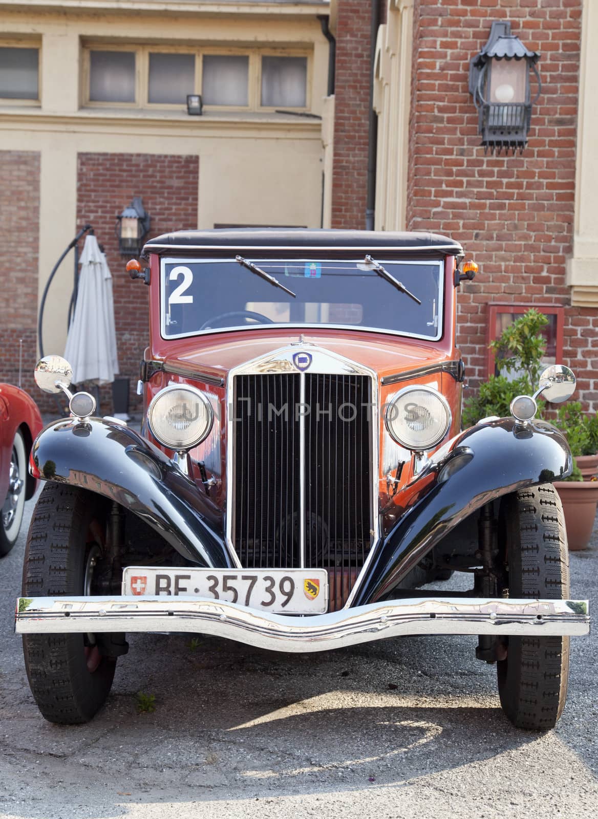 CASALE MONFERRATO, ITALY - JUNE 7: Lancia before the start of race of historical cars "Memorial Bordino"