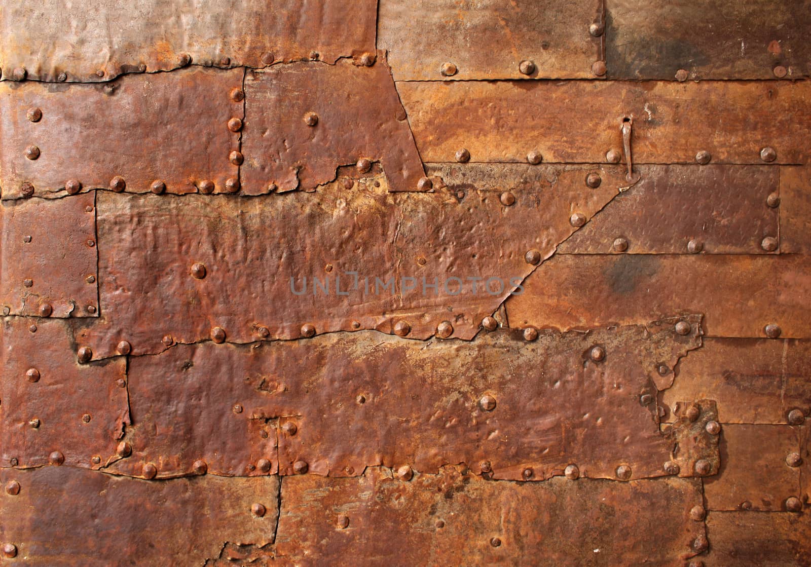 Rusty metal texture with rivets by frenta