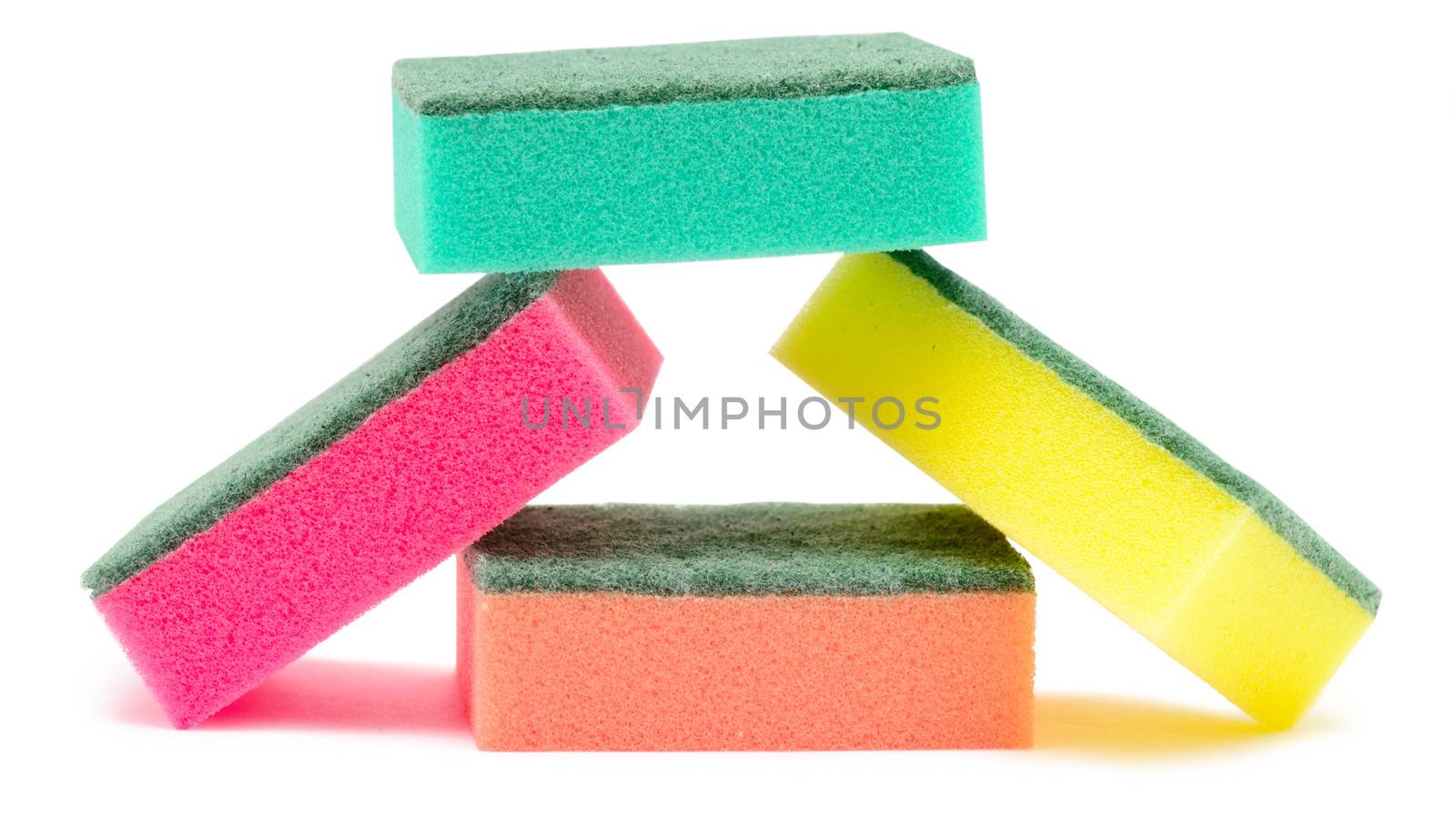 sponges isolated on white background