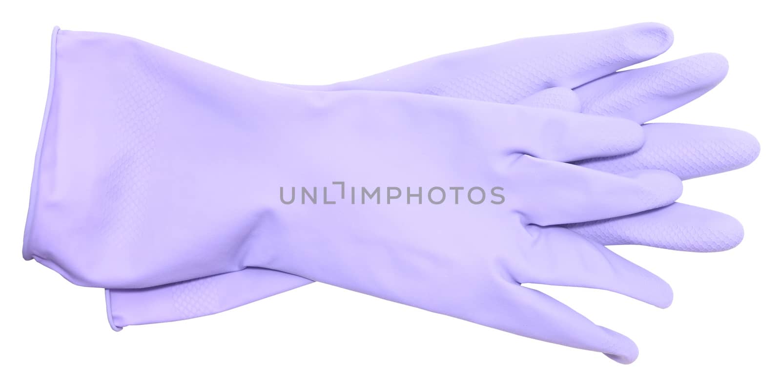 rubber gloves on a white background