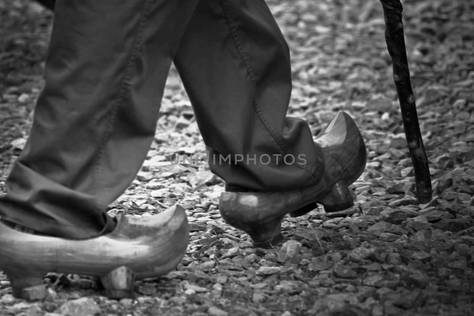 man walking with traditional footwear by marco_govel