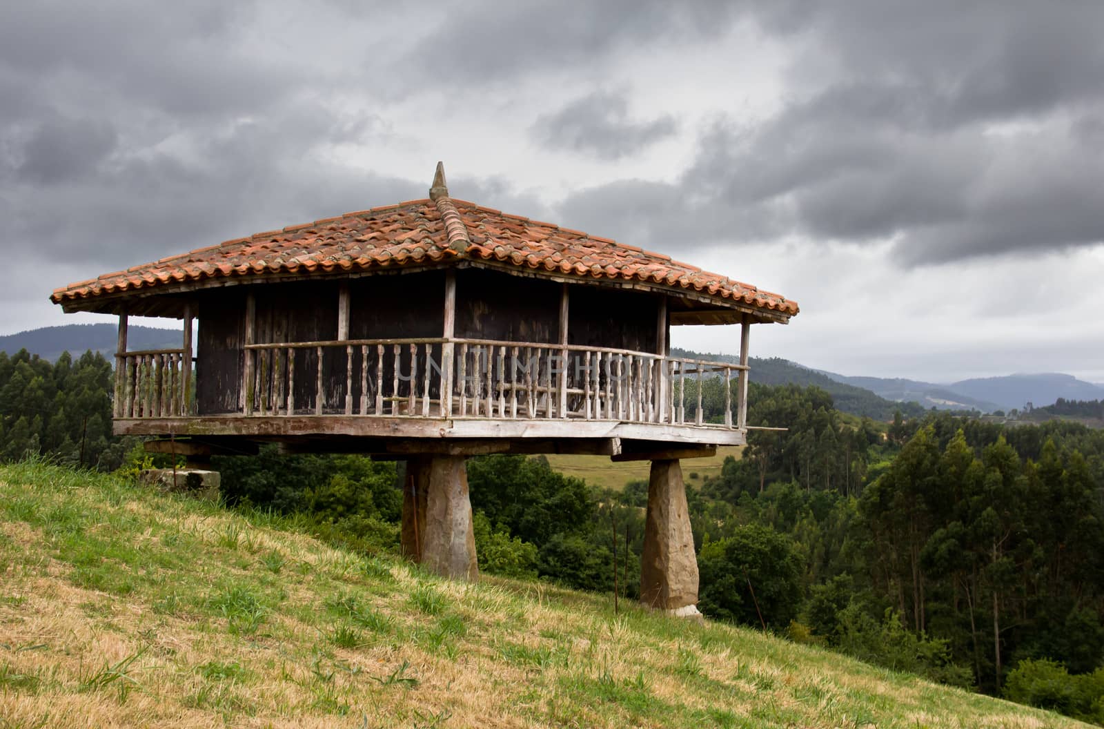 traditional construction in Asturias, Spain