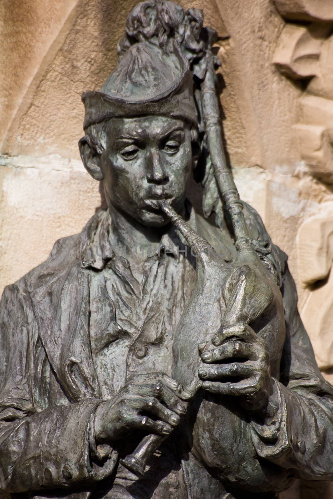 statue in a small village in Asturias