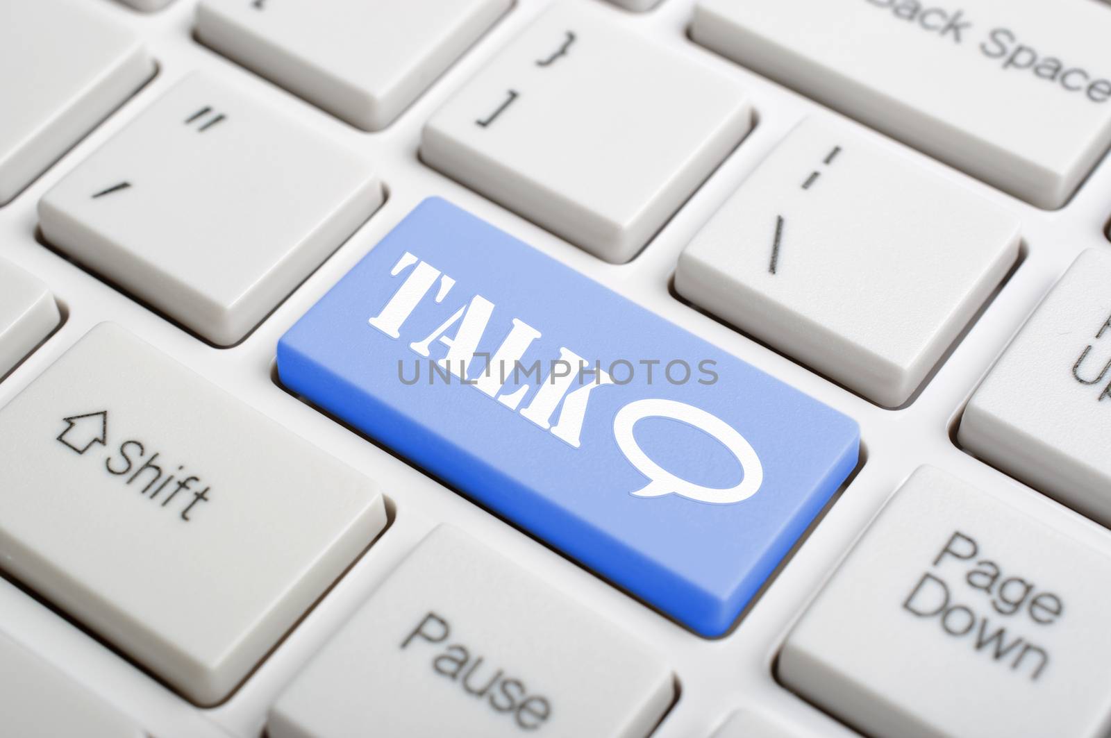 Talk on keyboard  by payphoto