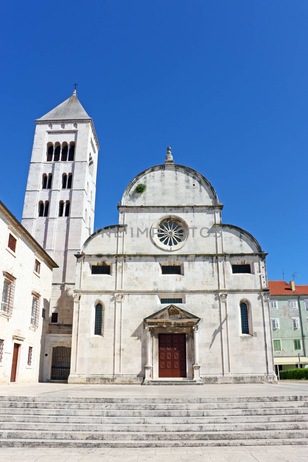 St. Mary's church located in the old city of Zadar opposite St. Donatus Church