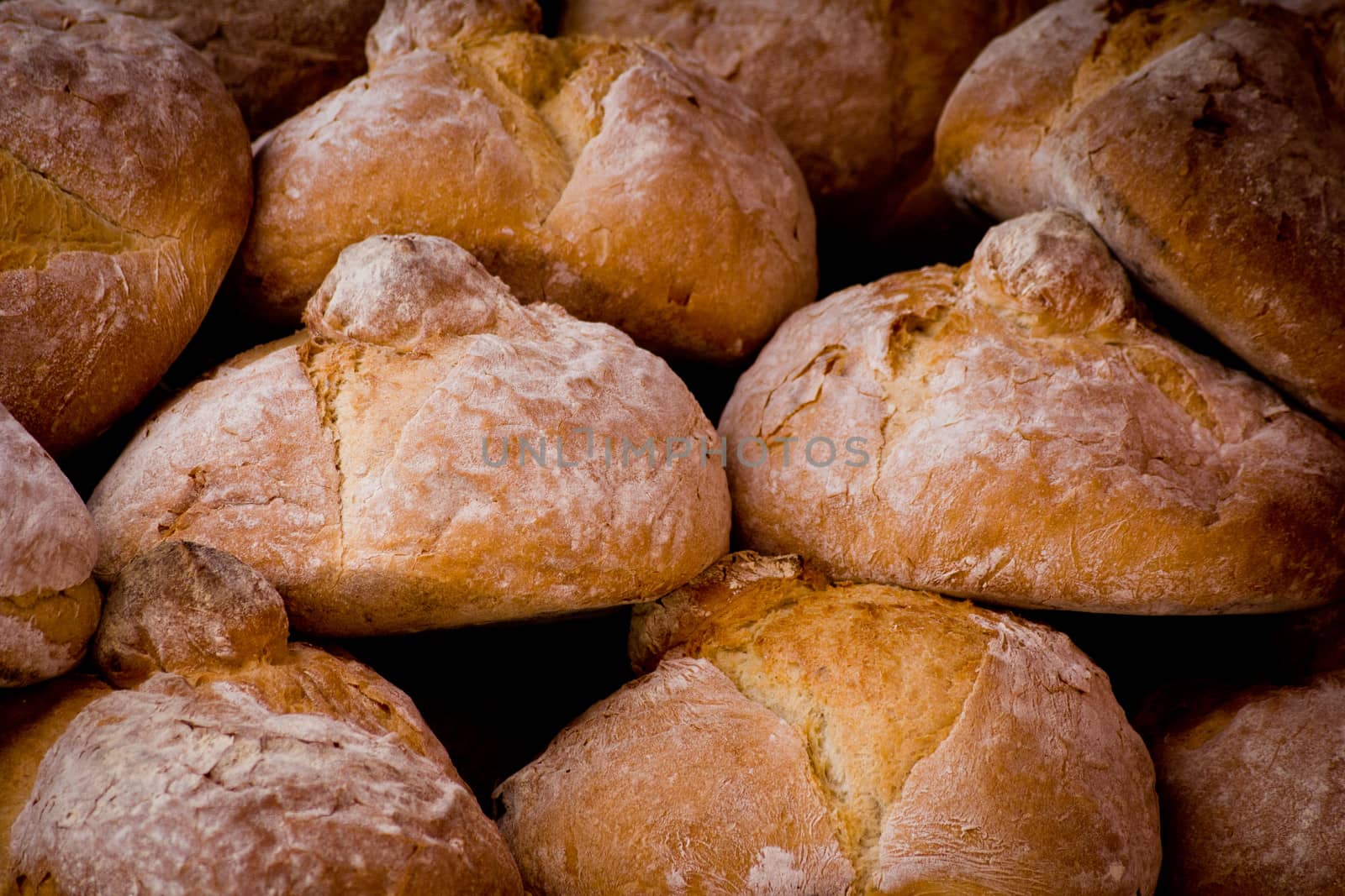 fresh bread in a market