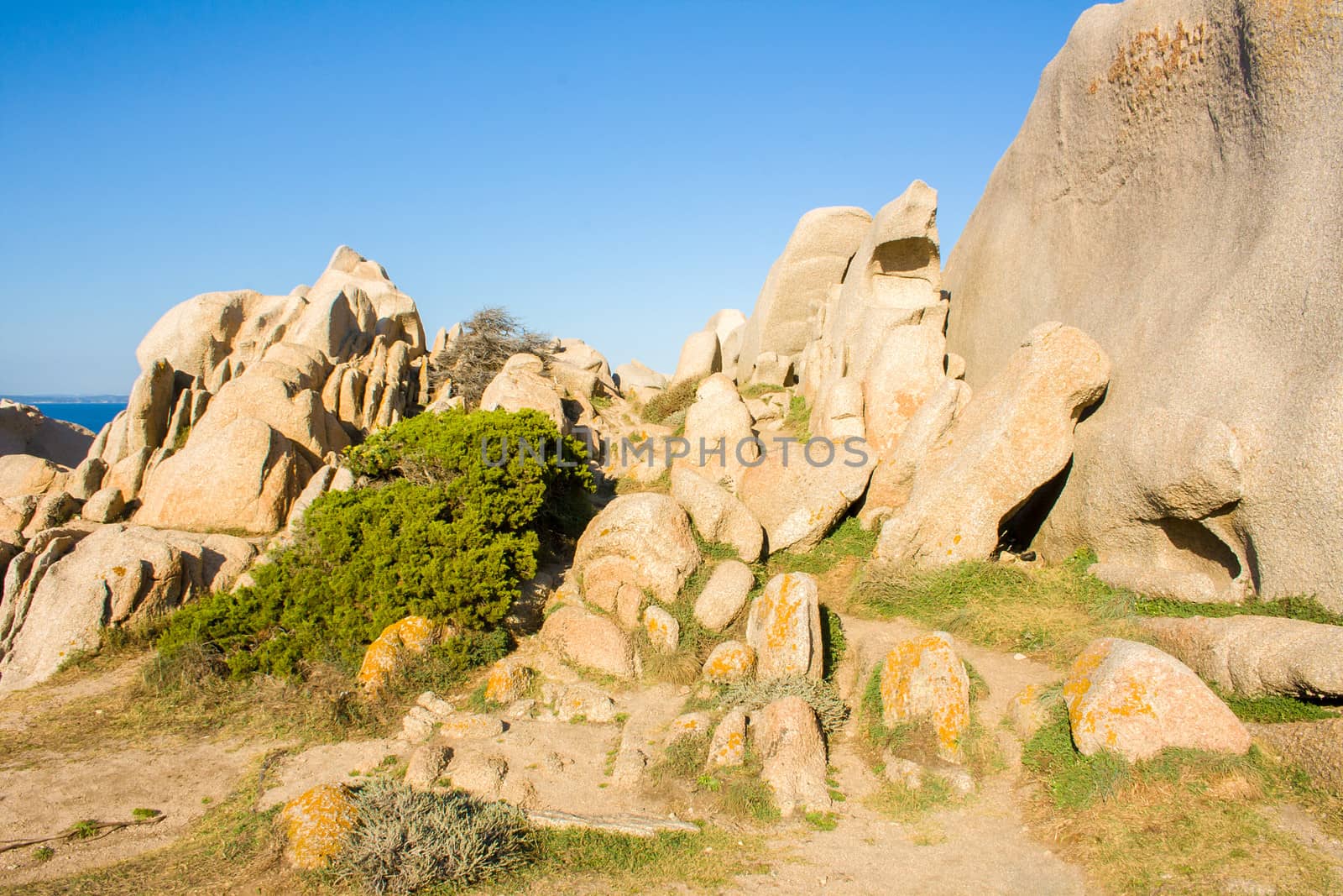 bizarre rocks at Capo Testa, Sardinia, Italy