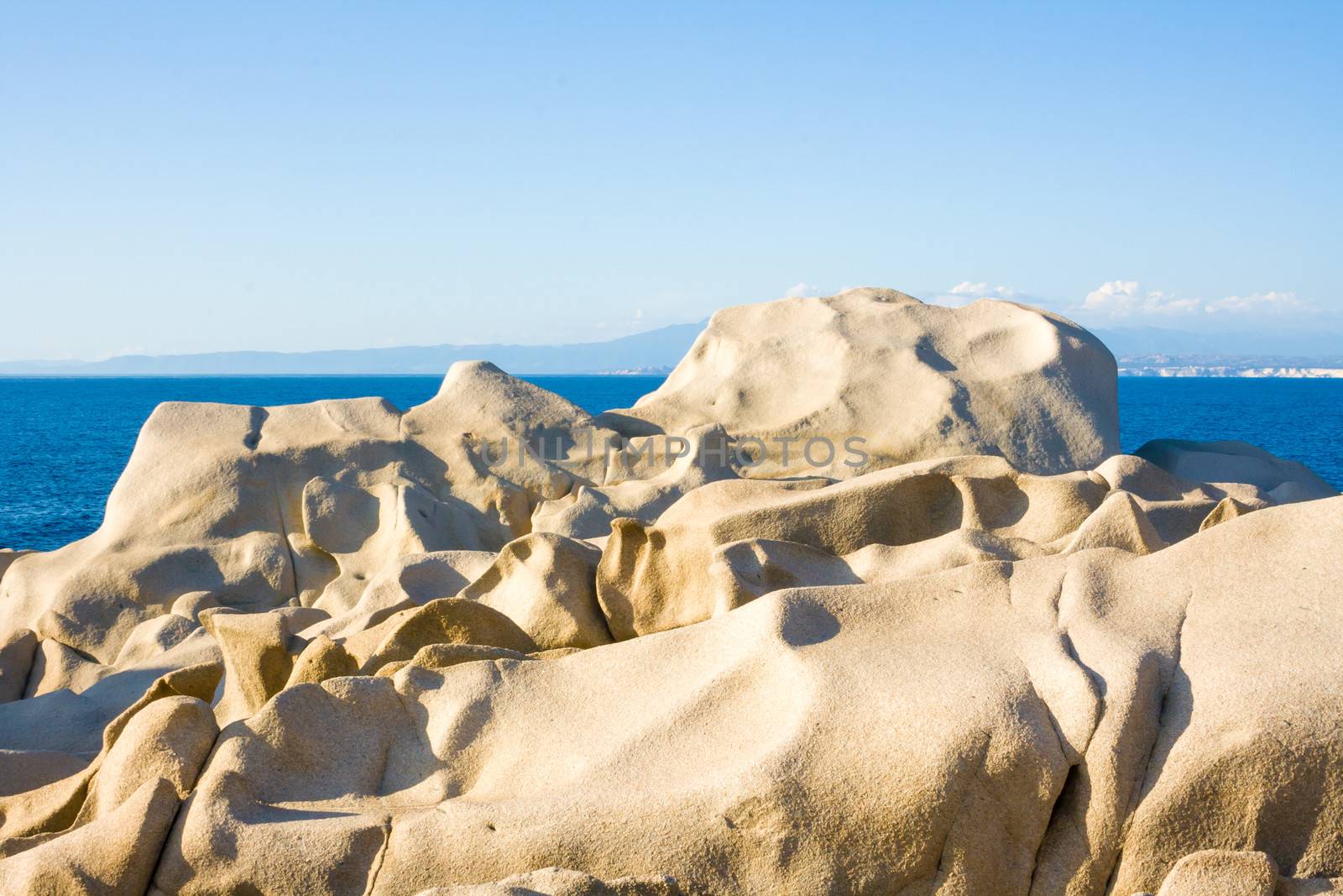 bizarre rocks at Capo Testa, Sardinia, Italy