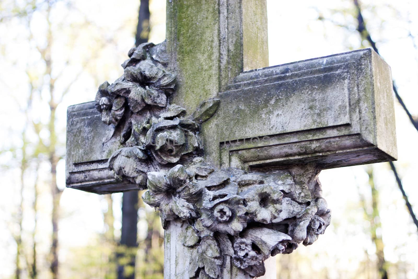 part of the ancient cross on the cemetery