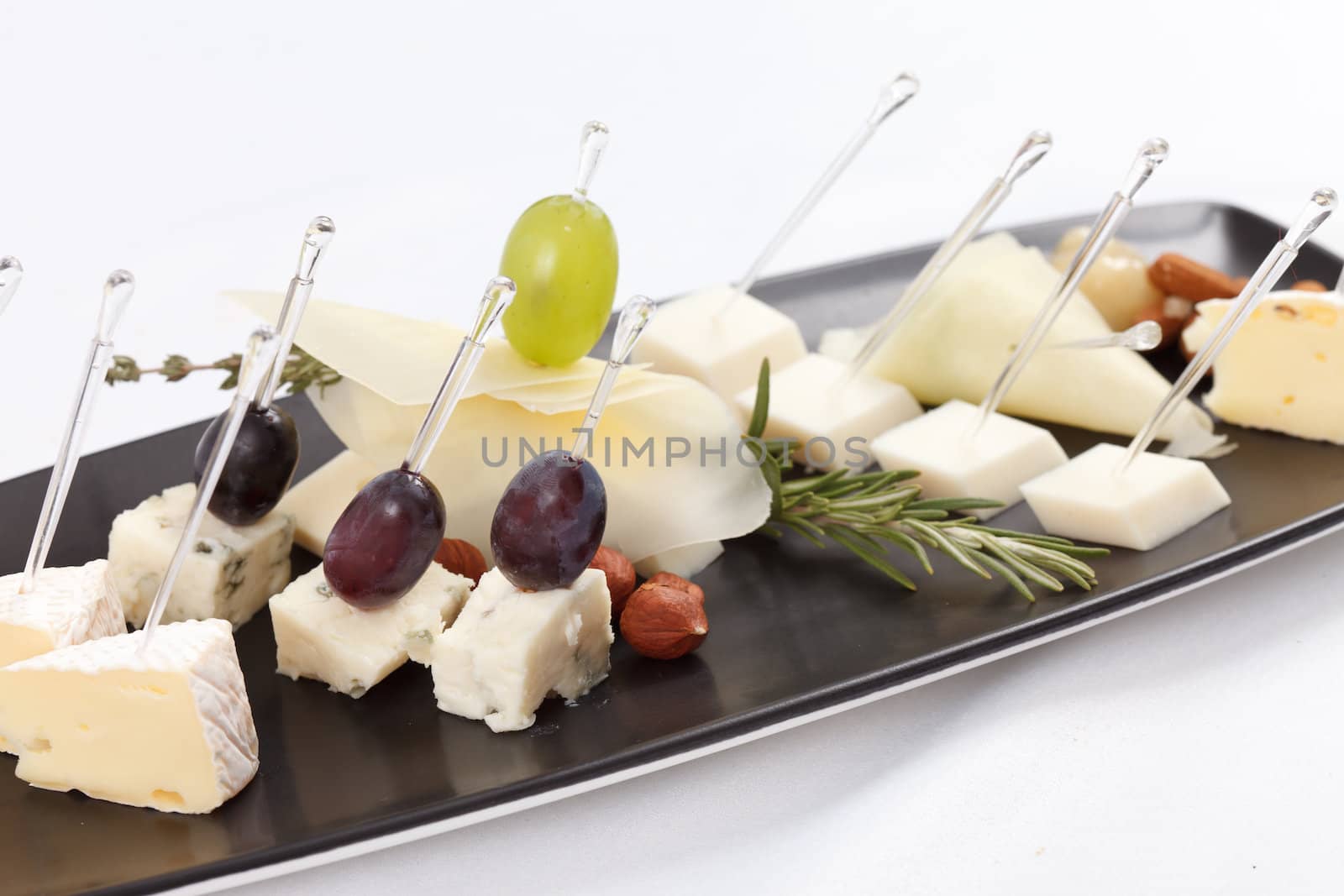 plate with different types cheese by shebeko