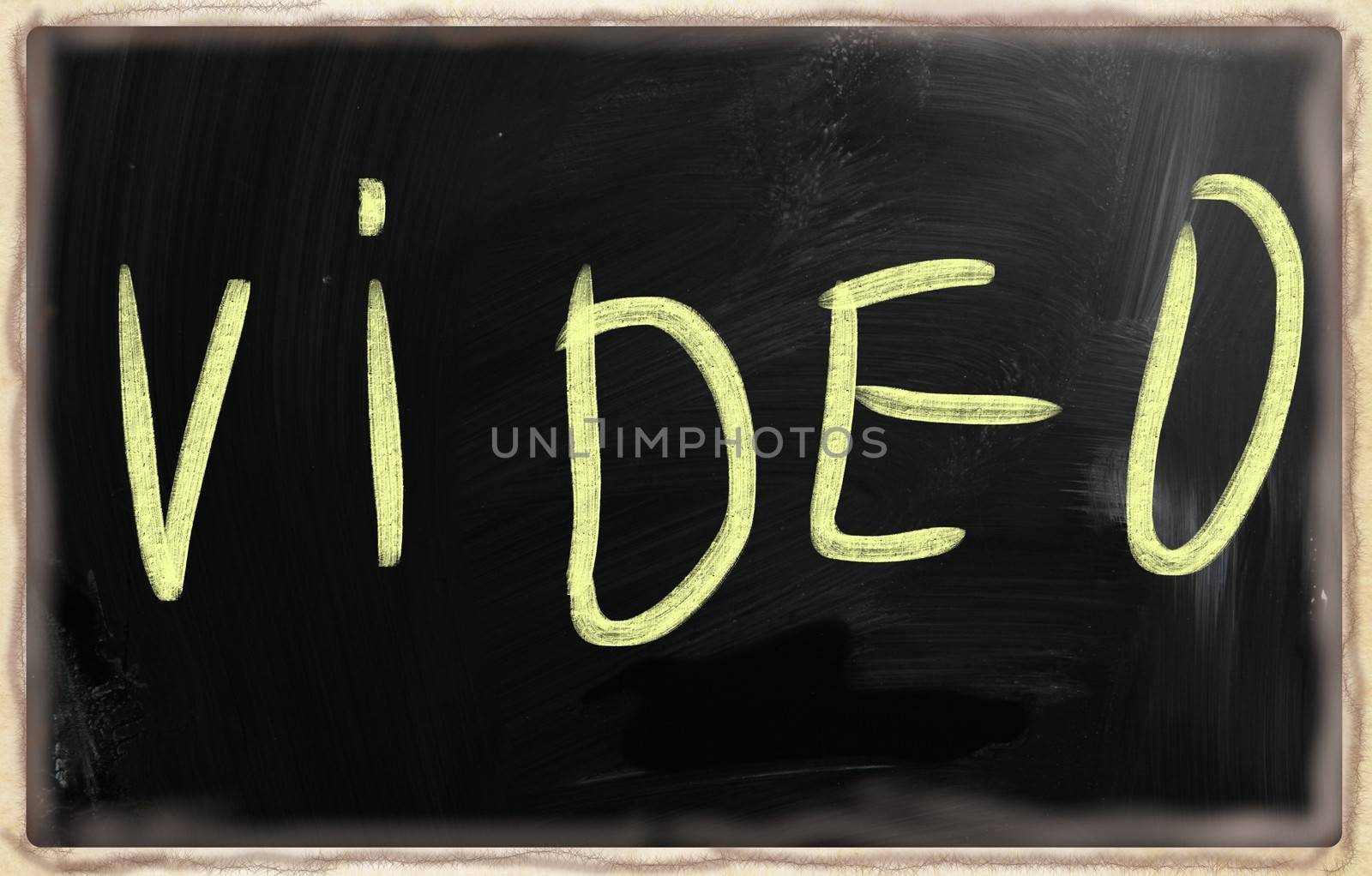 social media concept - text handwritten on a blackboard