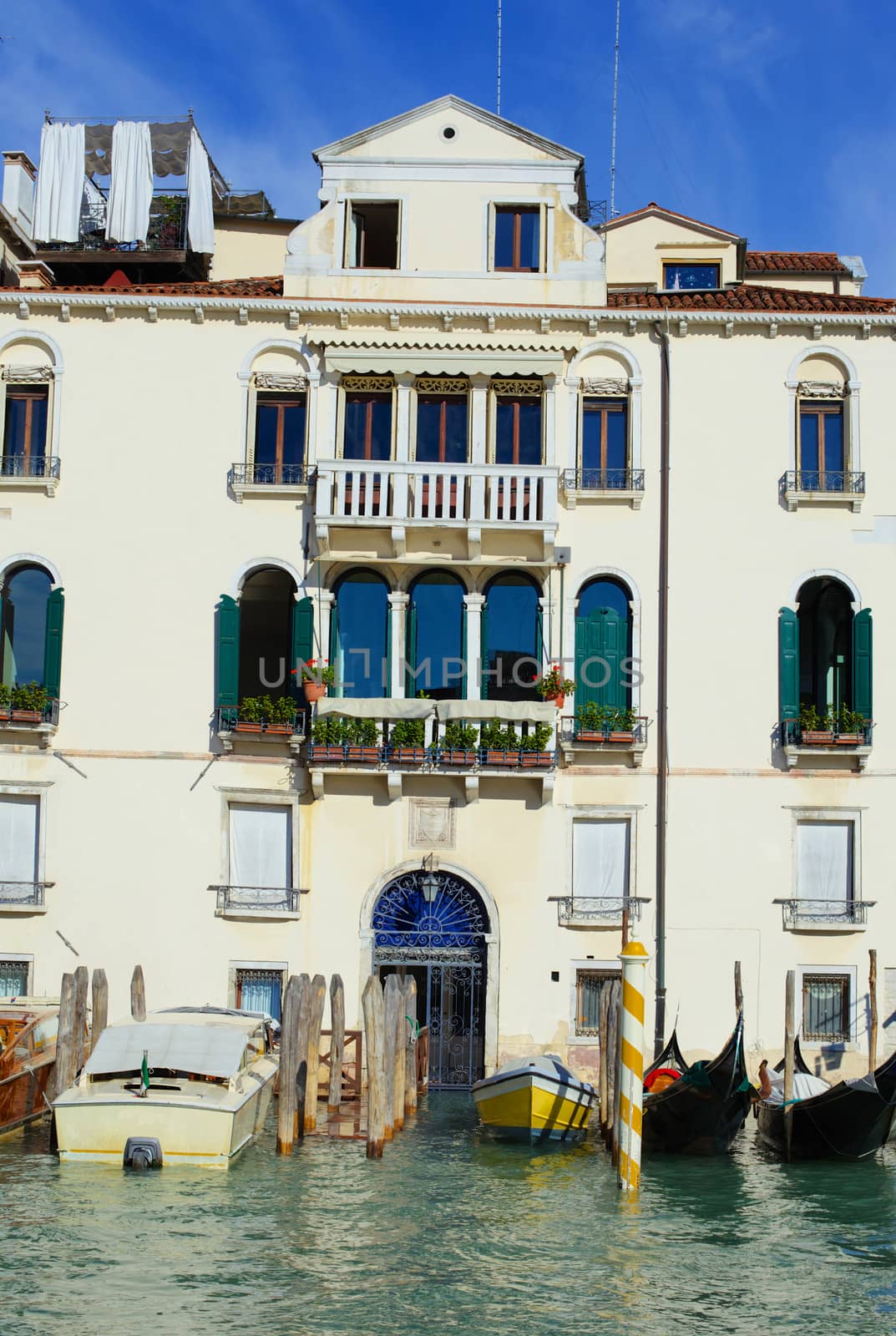 Street of Venice in the sunny day. Italy