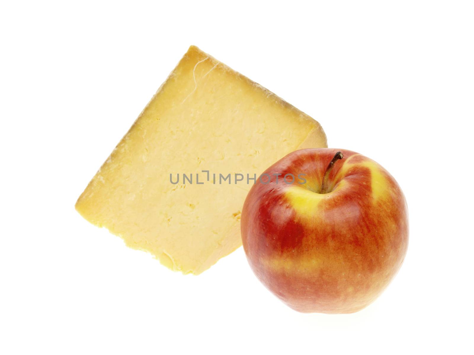 Cheshire Cheese with Red Apple