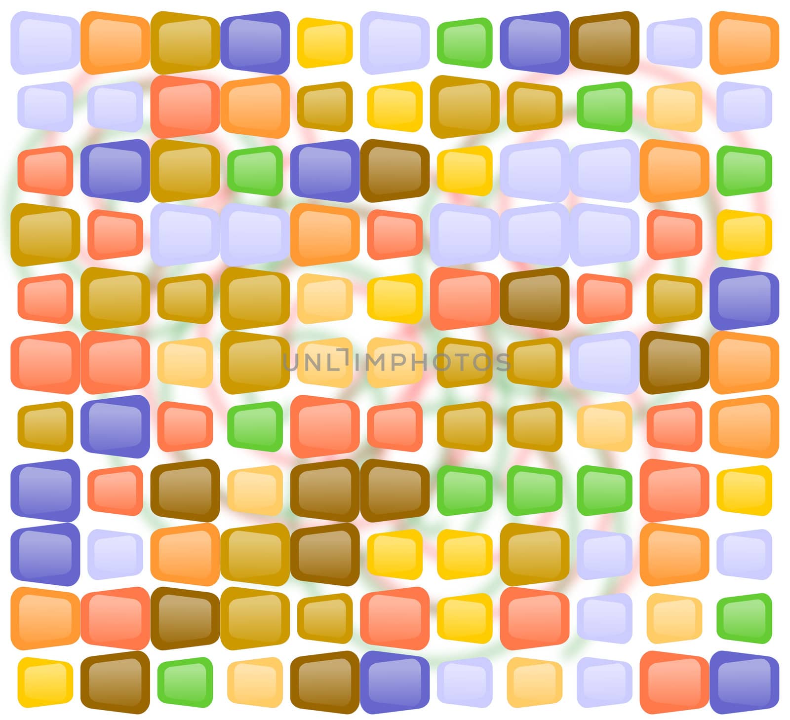 A retro background, with shiny colorful squares
