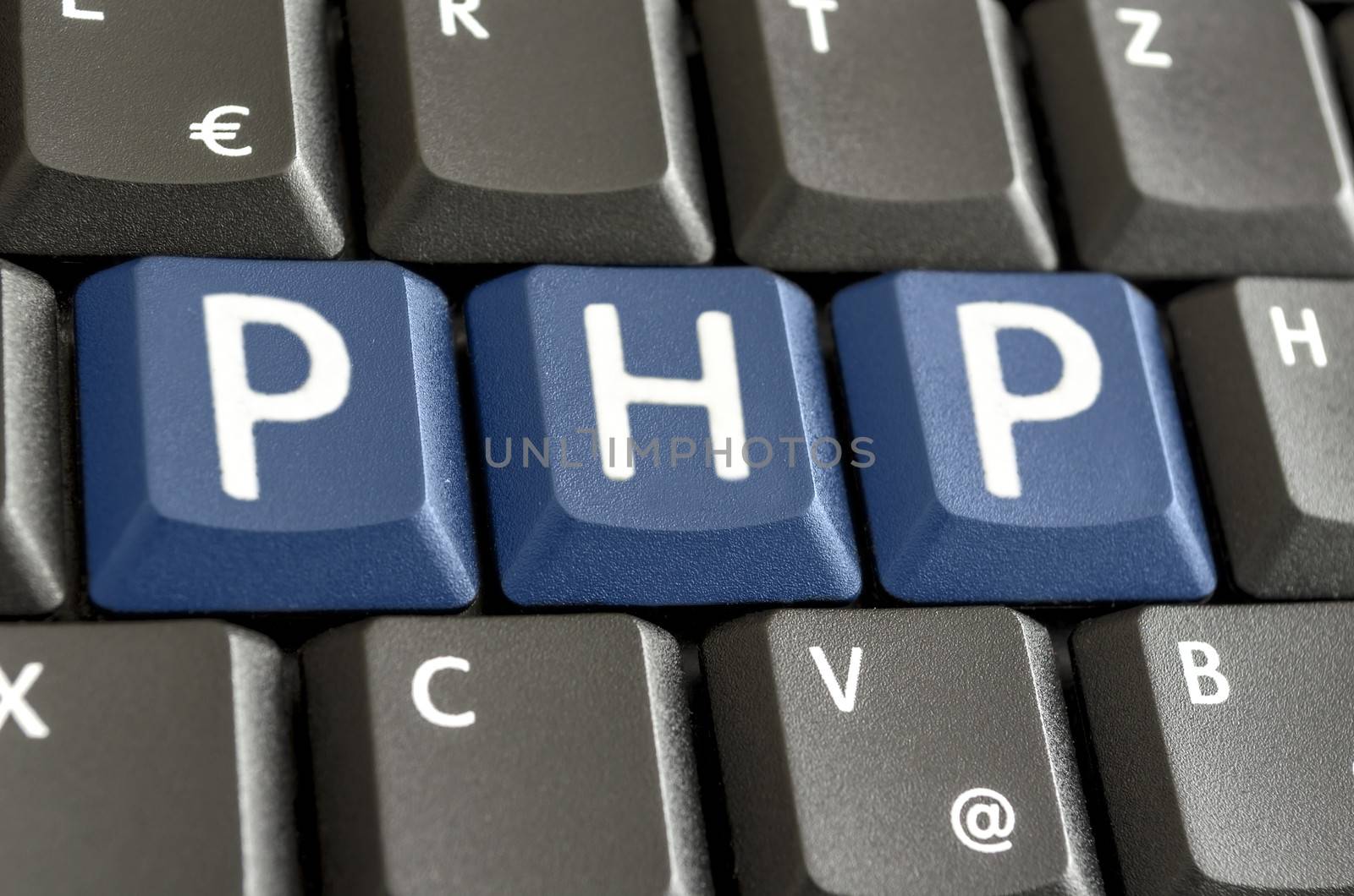 PHP written on computer keyboard by Gajus