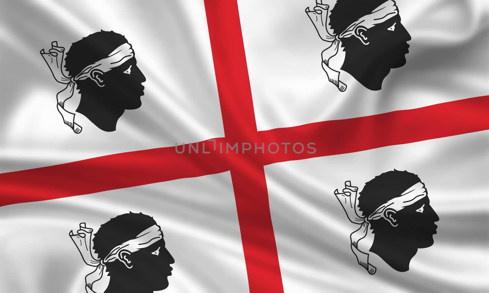 waving flag of sardinia