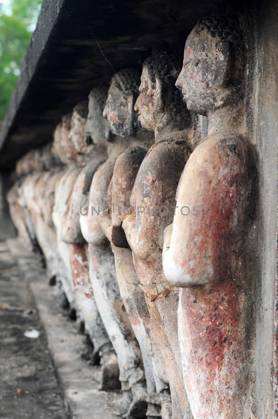 Statue of deity in the Historical Park of Sukhothai, Thailand