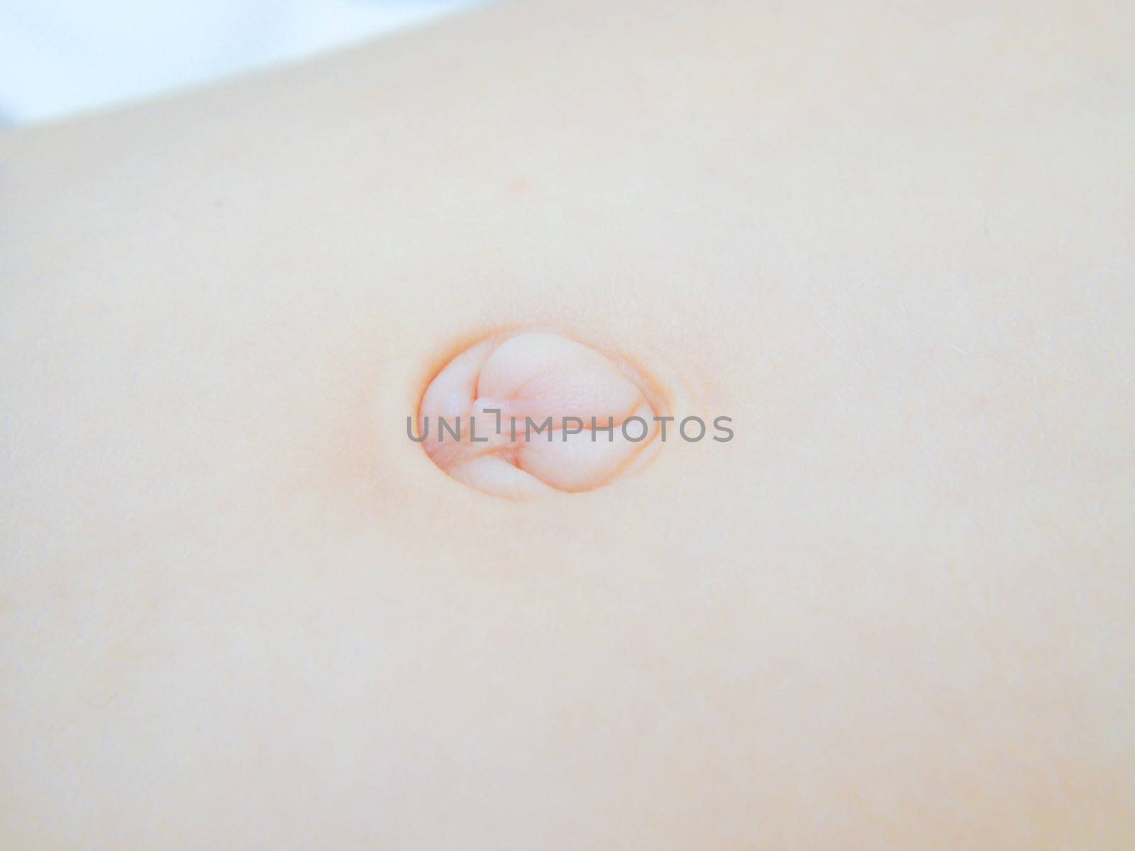 Closeup of a navel on a child