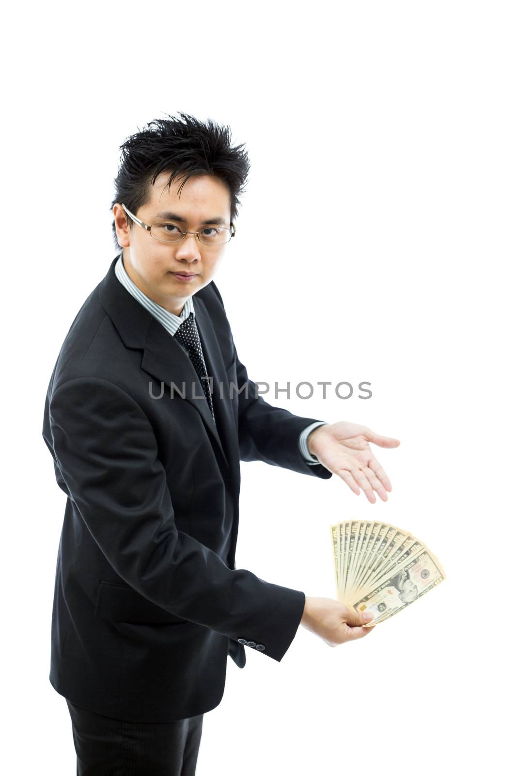 Businessman holding money by vichie81