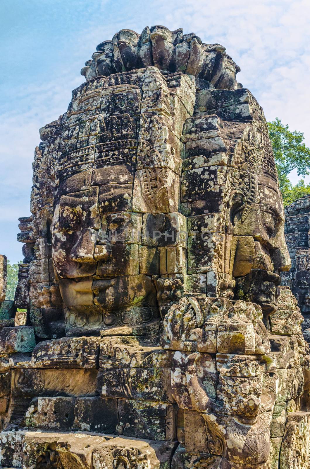 Faces of Bayon tample. Ankor wat. Cambodia. by kefiiir