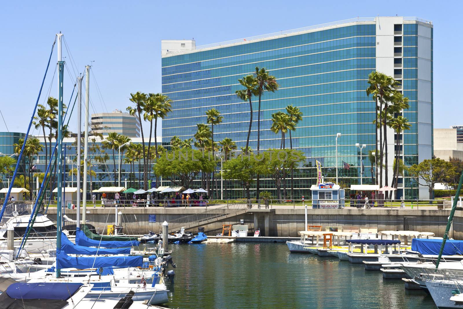 Long Beach architecture and marina.