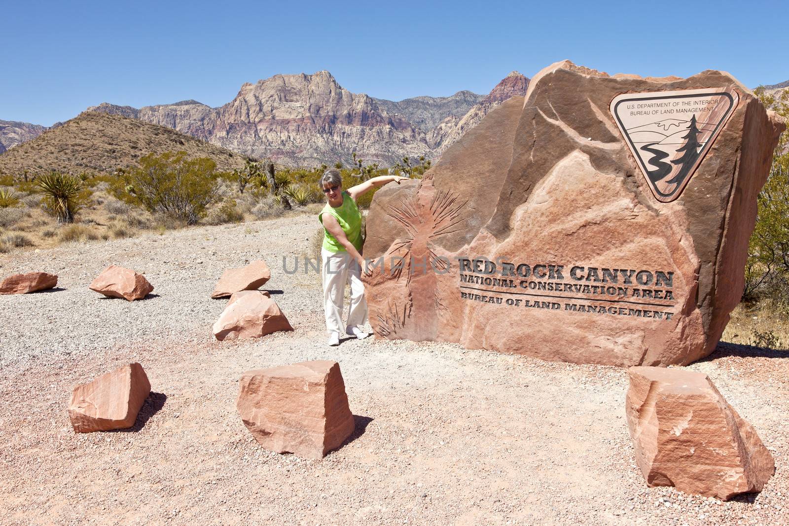 LAS VEGAS - May 31 2013: visiting the Red Rock Canyon on May 31, 2013 in Las Vegas Nevada.
