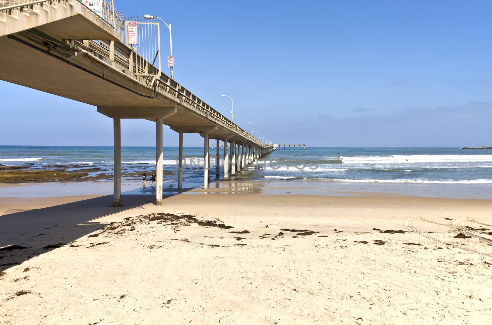 Point Loma San Diego pier and ocean california. by Rigucci