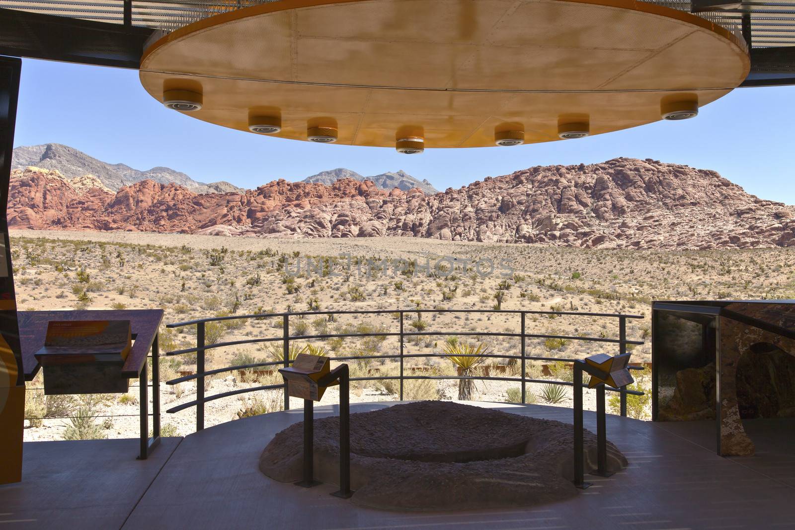 Red Rock Canyon visitor center informative plaques Nevada.