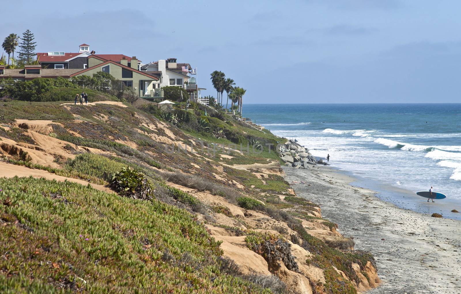 California shoreline and house. by Rigucci