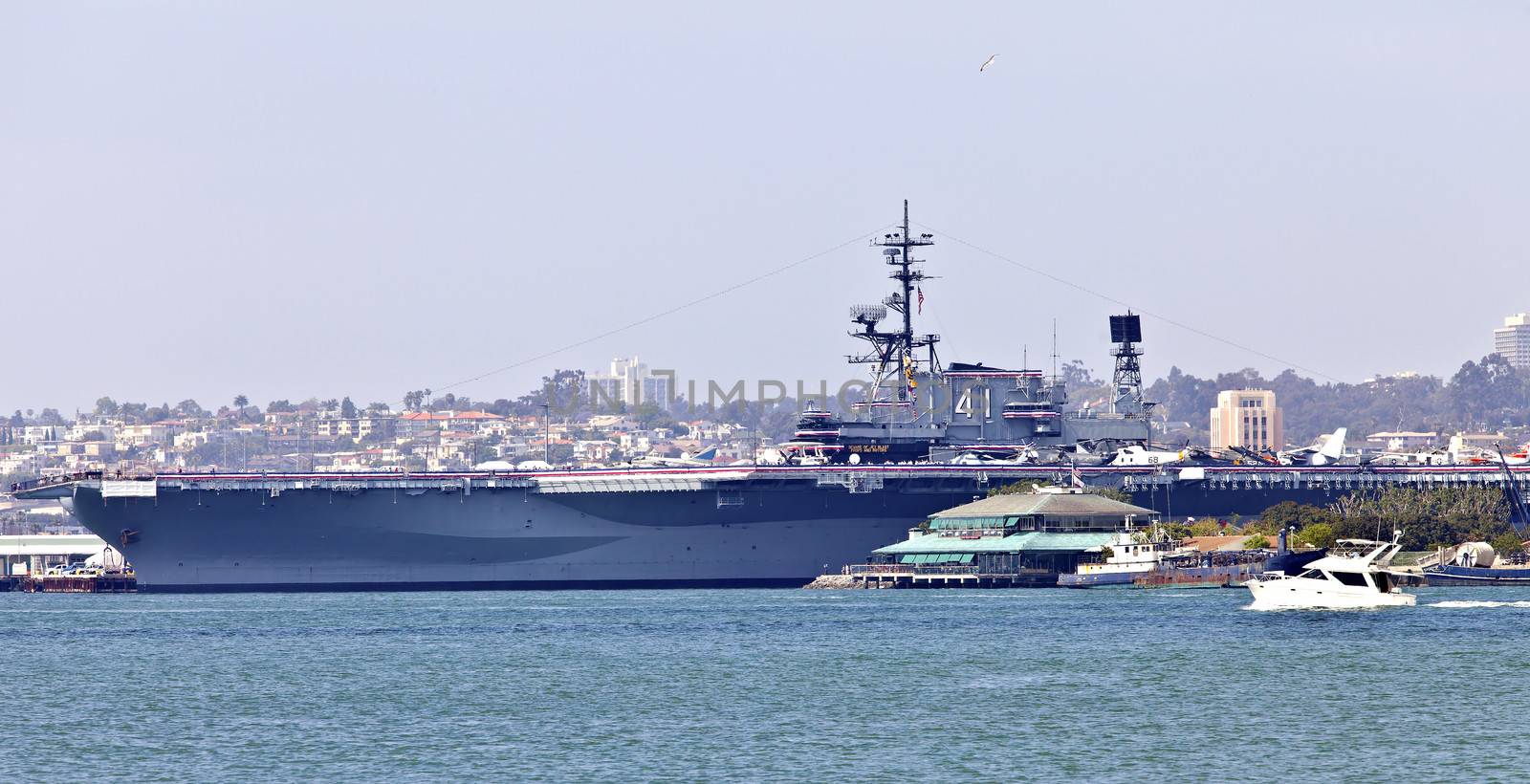 Battleship Midway a museum in San Diego harbor California.