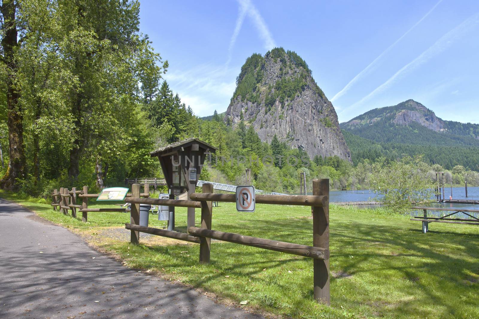 Beacon Rock state park Columbia River Gorge WA.