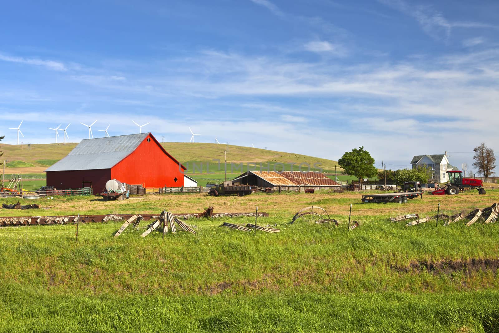 The country farm in rural Washington state.