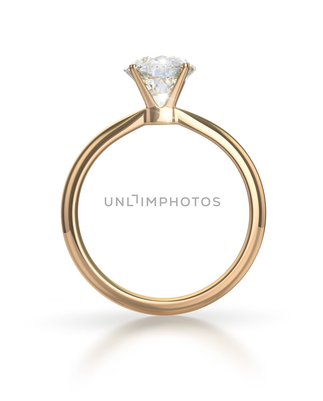 Diamond ring with clipping path by 123dartist