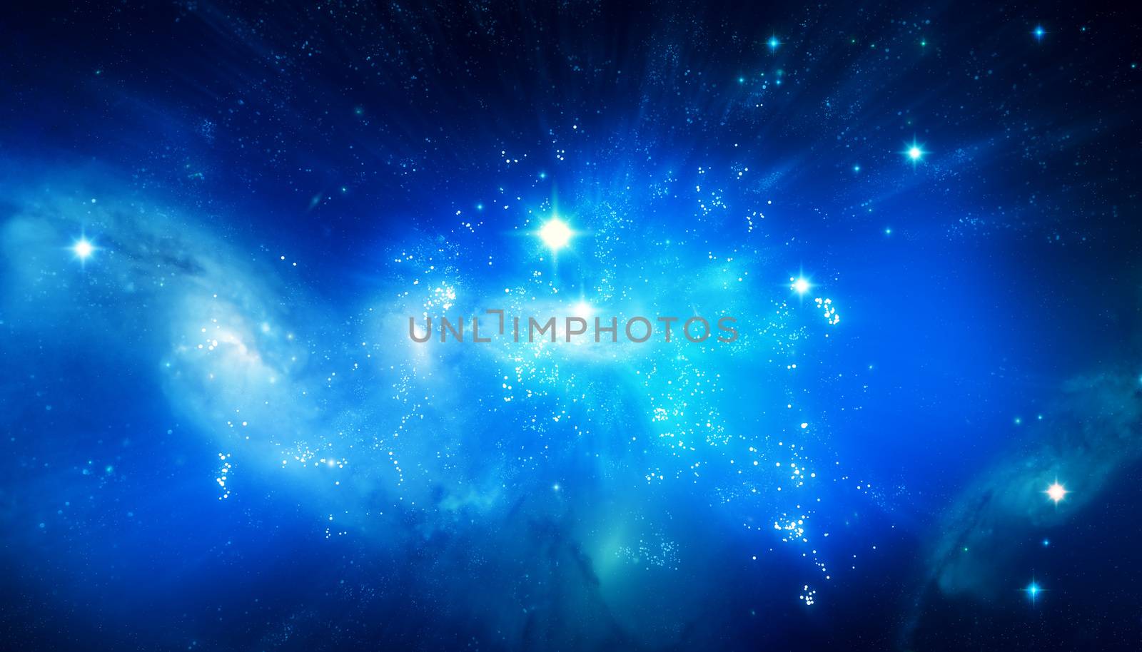 Beautiful blue galaxy background by 123dartist
