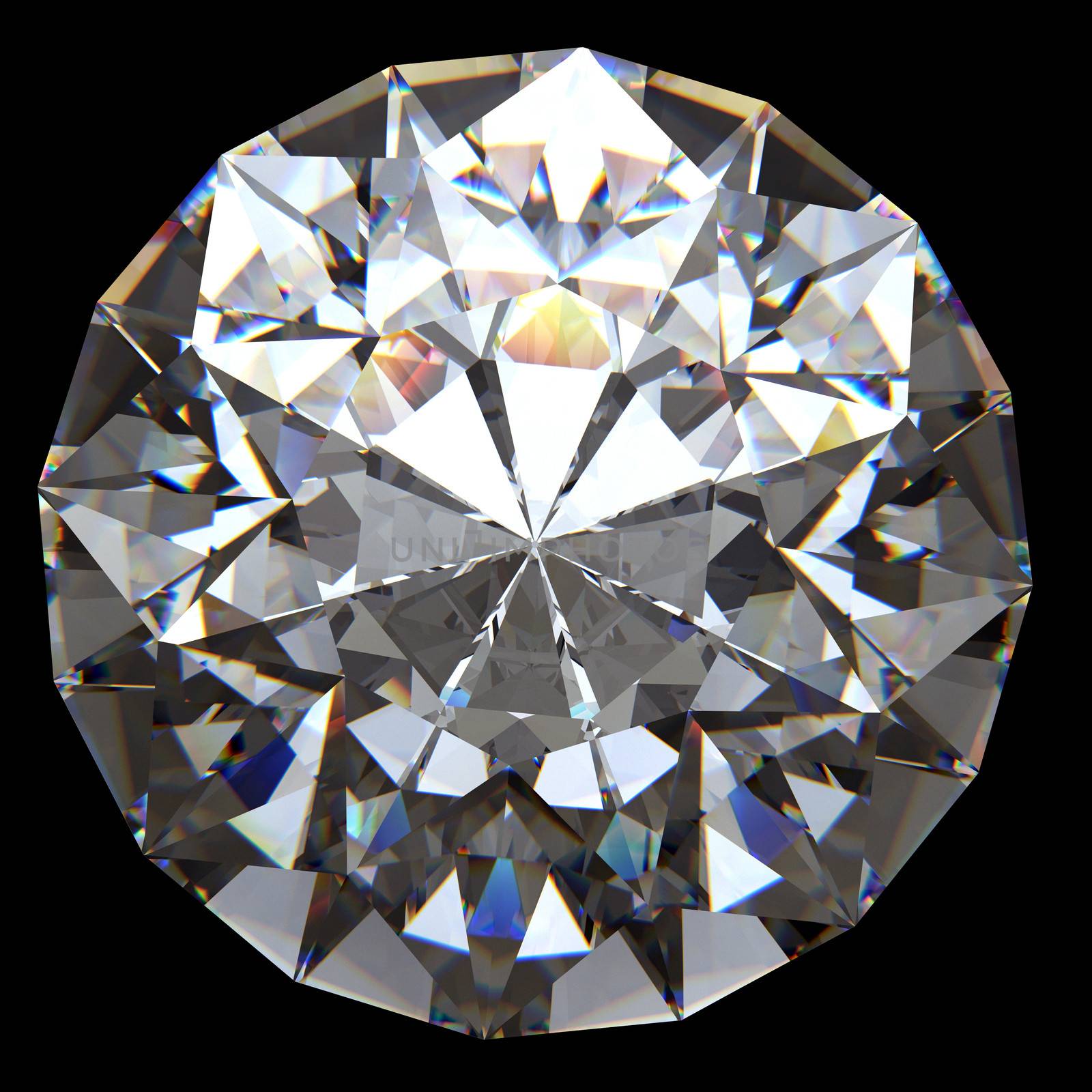 Shiny diamond on white background with clipping path