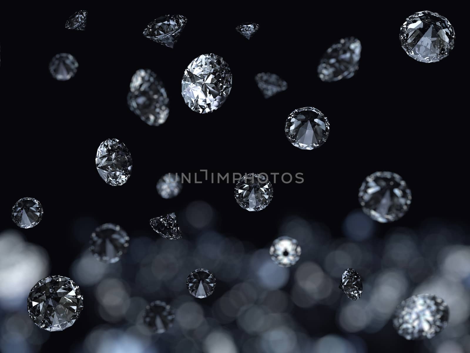 Fallign beautiful diamonds background by 123dartist