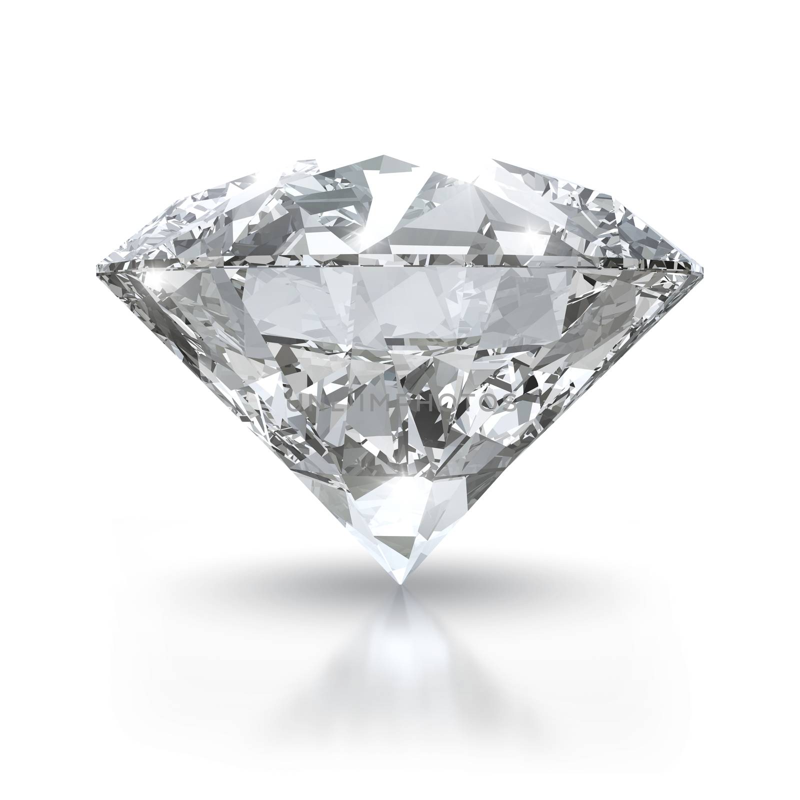 Luxury diamond isolated on white background with clipping path
